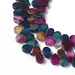 Chapelets de perle en agate naturelle teinte&nbsp;G-F595-A13