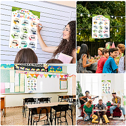 2шт многоразовые плакаты с надписью «С Днем Рождения» AJEW-WH0671-004