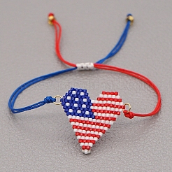 Браслет Миюки с плетением из бисера BJEW-P269-29F