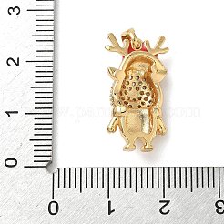 Рождественские латунные подвески с микропаве из фианита&nbsp;LS-KK-K305-07G-02