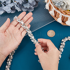 1 ярд (91.4 см) железные стеклянные стразы-цепочки&nbsp;FIND-GF0002-38B