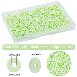 3 нить плоских круглых бусин из полимерной глины ручной работы&nbsp;CLAY-SC0001-69A