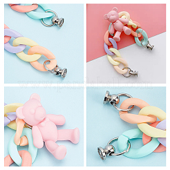 Непрозрачная акриловая цепочка для брелков своими руками HJEW-CA0001-07