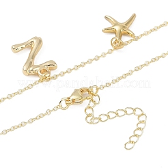 Colliers avec pendentif initial en forme de coquille plaqué or 18 carat&nbsp;IL8059-26