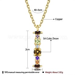 Ожерелье с кулоном из кубического циркония NJEW-BB67040-I