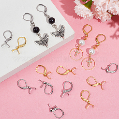 60 шт. 2-х цветная фурнитура для сережек из нержавеющей стали 304&nbsp;STAS-SP0001-20