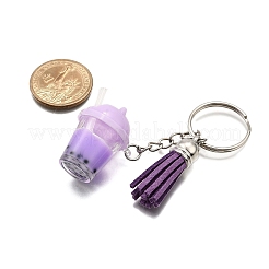 3 шт. кисточка из искусственной замши и имитация резинового брелока с рисунком «чай с молоком»/«чай с молоком» KEYC-JKC01203