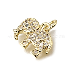 Charms in ottone con micro pavè di zirconi neri&nbsp;CU-L001-18G-05