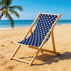 1 chaise en tissu polycoton à motif d'étoiles&nbsp;AJEW-GF0015-38C