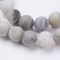 Природные бамбуковых листьев агат бисер нитей&nbsp;G-J376-13F-10mm