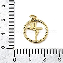 Латунные микро проложить кубического циркония подвески KK-I360-073G