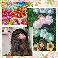 48 шт. 12-х цветные аксессуары для вязания украшений из хлопка ручной работы&nbsp;DIY-SC0031-61