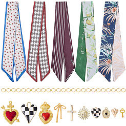 DIY-Sets zur Herstellung von Seidenschal-Halsketten&nbsp;DIY-BM0002-53