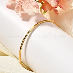 Bracelet simple et uni en acier inoxydable 304 avec placage ionique (IP) pour femme&nbsp;BJEW-F461-01A-G