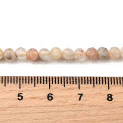 Природный желтый кварц нитей бисера G-G155-B03-01-A