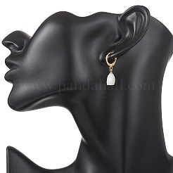 Серьги-подвески из натуральной раковины трохуса и латуни.&nbsp;EJEW-JE06906