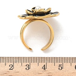 Кольца-манжеты с цветком из нержавеющей стали 304&nbsp;LS-RJEW-A086-03G