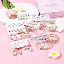 5 комплект из 5-х комплектов сережек из сплава EJEW-FS0001-28