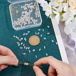 1 нить прямоугольных бусин из натурального розового кварца G-NB0005-53