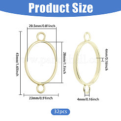 32 pz di charm con connettore a lunetta ovale aperta in lega&nbsp;FIND-CA0011-77LG