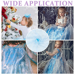 Рождественский нейлоновый узор снежинки марлевая ткань&nbsp;AJEW-WH0314-910A