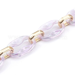 Прозрачные акриловые и пластиковые соединительные кабельные цепи&nbsp;AJEW-JB00911