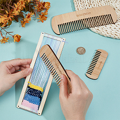 3 шт. 3 стиля фанерных расчесок для ручного вязания DIY-BC0015-36