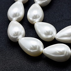 Galvanisieren Sie Muschelperlen-Perlenstränge&nbsp;BSHE-G010-10x13mm-01