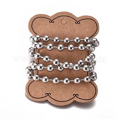 Устойчивые к потускнению шариковые цепи из нержавеющей стали 304 длиной 3.28 фут&nbsp;X-CHS-E021-13L-P