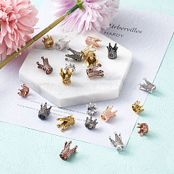 Латунные микро проложить кубического циркония бусы ZIRC-TA0001-07