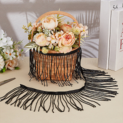 1 ярд полиэстеровой кружевной ленты с кисточками&nbsp;SRIB-FG0001-29A