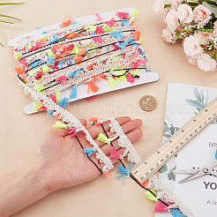 12.5 ярд полиэфирной кружевной ленты с кисточками OCOR-FG0002-50