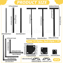 16 kit d'outils de reliure acrylique&nbsp;AJEW-UN0005-74B
