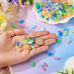 500 шт. светящиеся прозрачные акриловые бусины&nbsp;MACR-TA0002-57A