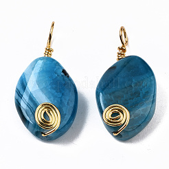 Природные подвески агат треск&nbsp;G-S359-267