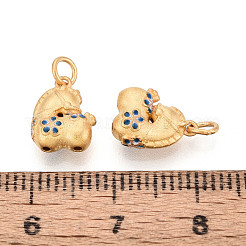 925 подвеска в виде лошади из стерлингового серебра с синей эмалью в виде козла.&nbsp;STER-T008-67G