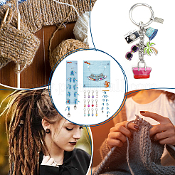 Наборы счетчиков цепочек для вязания рядов и маркеров для запирания петель HJEW-AB00487