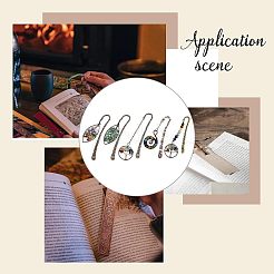 5 pcs 5 marque-pages en laiton de style&nbsp;DIY-NB0006-02