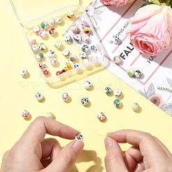 50шт 10 цвета фарфоровые бусины ручной работы&nbsp;PORC-YW0001-57