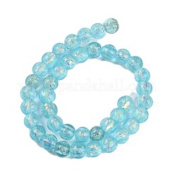 Нити из фольгированных бусин лэмпворк ручной работы FOIL-K003-06A-07