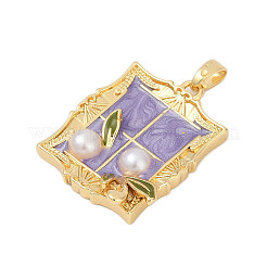 Латунь эмаль подвески KK-U068-12B-01G