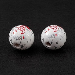 Набивные европейские бусины из натурального дерева&nbsp;LS-WOOD-C015-06C