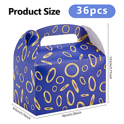 12 Stück ringbedruckte Kartonpapier-Verpackungsboxen mit gestanzten Lochgriffen&nbsp;CON-WH0085-187