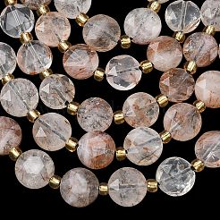 Нити бусин из рутилированного кварца из натурального черного золота&nbsp;G-C116-A182-02