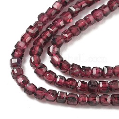 Гранат природный бисер нитей&nbsp;LS-G-RM241221-K26