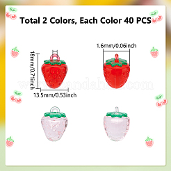 40 Uds. Colgantes acrílicos transparentes de 2 colores&nbsp;OACR-UN0001-02