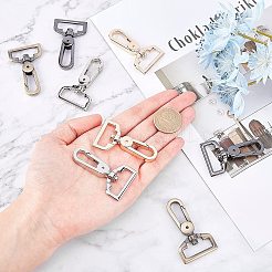 合金回転式ナスカン  バッグ交換用アクセサリー  ミックスカラー  56x33x8mm  穴：11x25.5mm  8個/箱&nbsp;PALLOY-PH0001-04