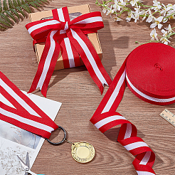 Лента в полоску из трехцветного полиэстера длиной 50 ярд. OCOR-WH0112-004B