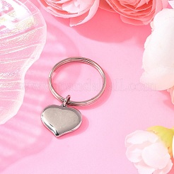 4 шт. 304 брелок в форме сердца из нержавеющей стали&nbsp;KEYC-JKC01373