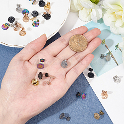 Фурнитура для сережек-гвоздиков из нержавеющей стали 304 с вакуумным покрытием pvd STAS-PH0001-07G